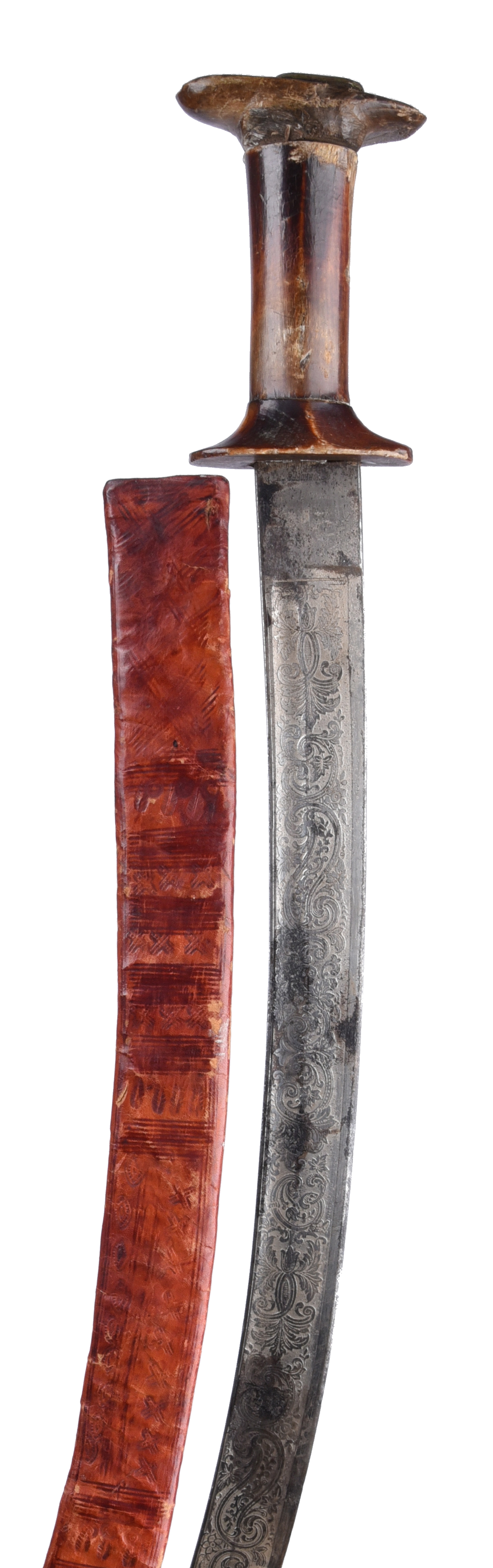 λ Ethiopia: Emperor Menelik II: a sword, possibly for the royal guard, curved blade 30 in. with