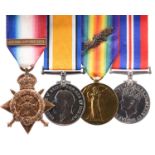 The Great War P.O.W. group of four medals to Captain (later Lieutenant-Colonel) Arthur Stewart-