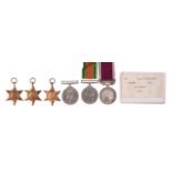 Six medals named or attributed to Sergeant G. R. Davies, Royal Artillery: 1939-45 Star, Africa Star,