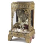 AN ITALIAN GILTWOOD SEASHELL AND CORAL DIORAMA POSSIBLY NEAPOLITAN OR SICILIAN, LATE 19TH CENTURY