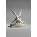 AN ITALIAN ALABASTER GROUP OF CUPID AND PSYCHE AFTER ANTONIO CANOVA (ITALIAN 1757-1822), 19TH