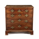 AN EARLY GEORGE III MAHOGANY BACHELOR'S CHEST C.1760 the rectangular top with a moulded edge,
