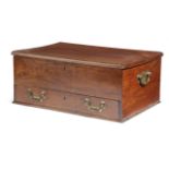 AN ANGLO-CHINESE HUANGHUALI DOCUMENT BOX 18TH CENTURY the hinged lid revealing a vacant interior,