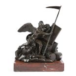 A FRENCH BRONZE GRAND TOUR FIGURE OF CHRONOS FIRST HALF 19TH CENTURY the bearded and winged