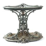 A VICTORIAN PAINTED CAST IRON UMBRELLA / STICKSTAND IN THE MANNER OF COALBROOKDALE, c.1850-60 with