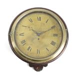 A GEORGE III MAHOGANY 'SALT BOX' DIAL CLOCK BY EDWARD MAUD LONDON, C. 1790 the brass single fusee