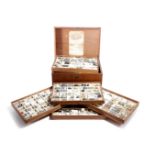 A VICTORIAN MINERAL COLLECTION ARRANGED BY MR TENNANT, c.1860-70 comprising: approximately one
