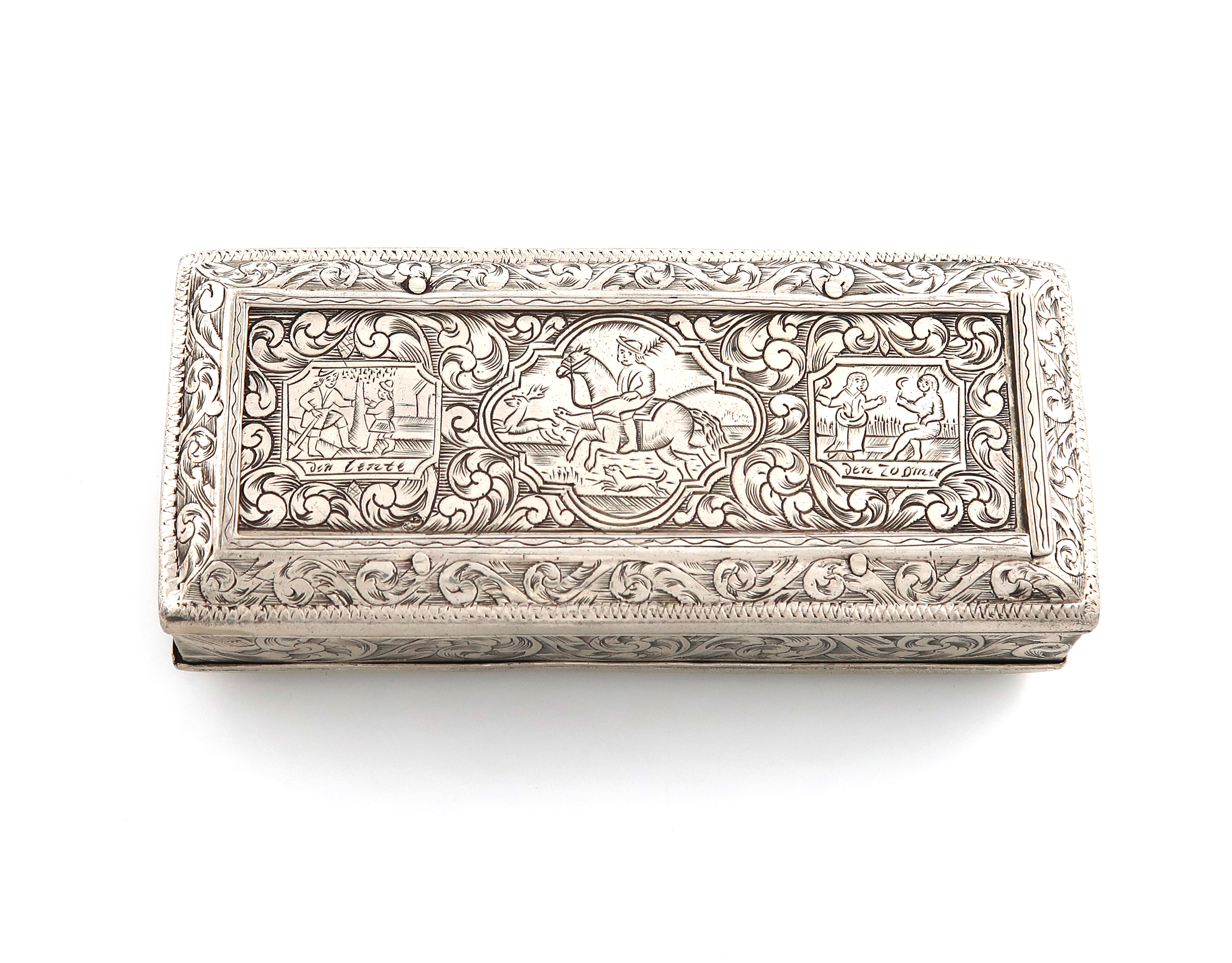 A 19th century Dutch silver tobacco box, by Rinze Jans Spaanstra, in the early 17th century - Image 2 of 6
