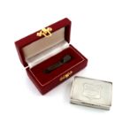 An early Victorian presentation snuff box, by Nathaniel Mills, Birmingham 1837, rectangular form,