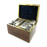 A Victorian silver-mounted travelling dressing table set, by Pearce, maker ,77 Cornhill, London, the
