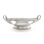 A George III silver two-handled basket, by Robert Hennell, London, probably 1788, oval form,