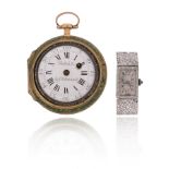 A pair-cased pocket watch by Delisle & les fres Moricand, c.1770, signed enamel dial with Arabic and