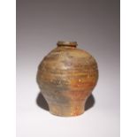 A LARGE JAPANESE SHIGARAKI STORAGE JAR MEIJI PERIOD OR LATER, 19TH CENTURY OR LATER The coil-built