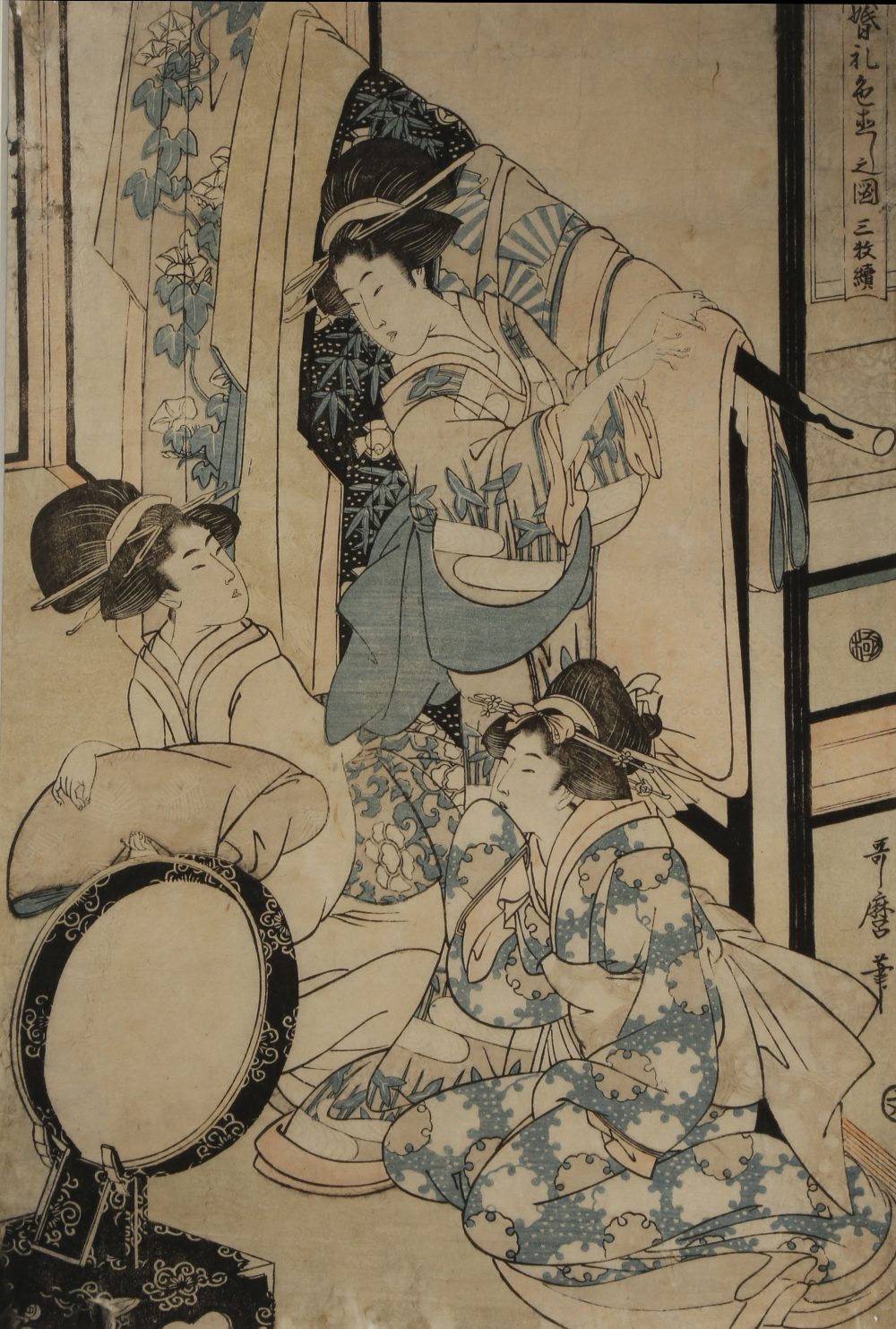 UTAMARO KITAGAWA (ACT. 1753-1806) EDO PERIOD, EARLY 19TH CENTURY A woodblock print on paper, part of