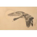 A JAPANESE PRINT ON SILK AFTER MARUYAMA OKYO (1733-1795) MODERN, 20TH CENTURY Entitled Goose and