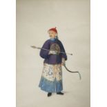 ANONYMOUS (EARLY 19TH CENTURY) PORTRAITS Nine Chinese paintings, gouache on paper, each framed and