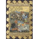 ANONYMOUS (19TH/20TH CENTURY) HUNTING SCENES Three Indian miniature paintings, gouache on paper