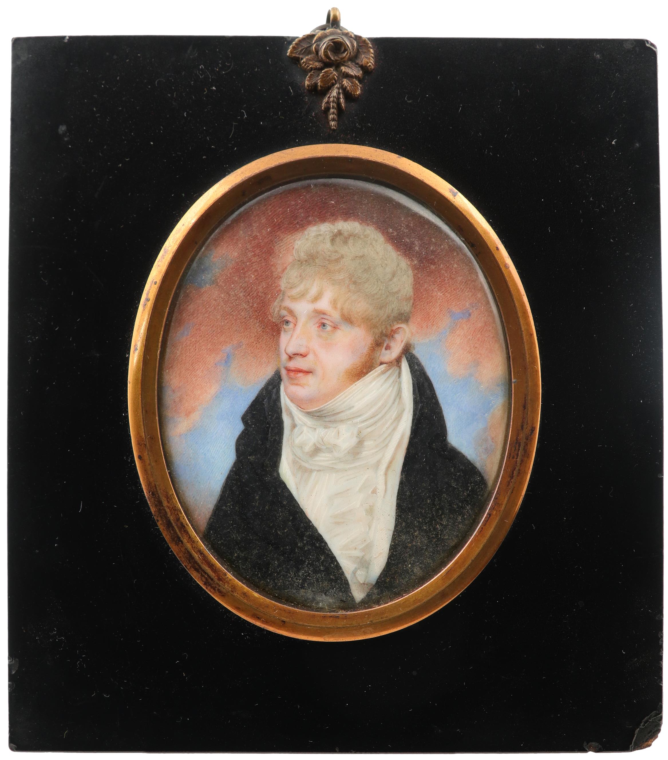 λEnglish School c.1800 Portrait miniature of Alexander James Smith (d.1837), wearing a black coat, - Image 2 of 3