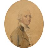 John Smart (1741-1811) Portrait of miniature of George Robertson (1747-1788), wearing a coat and