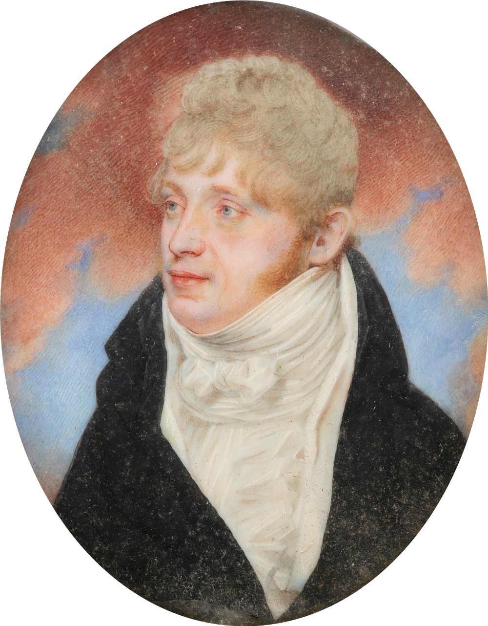 λEnglish School c.1800 Portrait miniature of Alexander James Smith (d.1837), wearing a black coat,