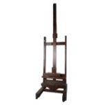 An Early 20th Century Newman's of London stained mahogany easel Adjustable on crank mechanism (