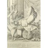English School 1754 The Charming Brute: A Satire on Handel Etching 33.2 x 23.5cm; 13 x 9¼in (