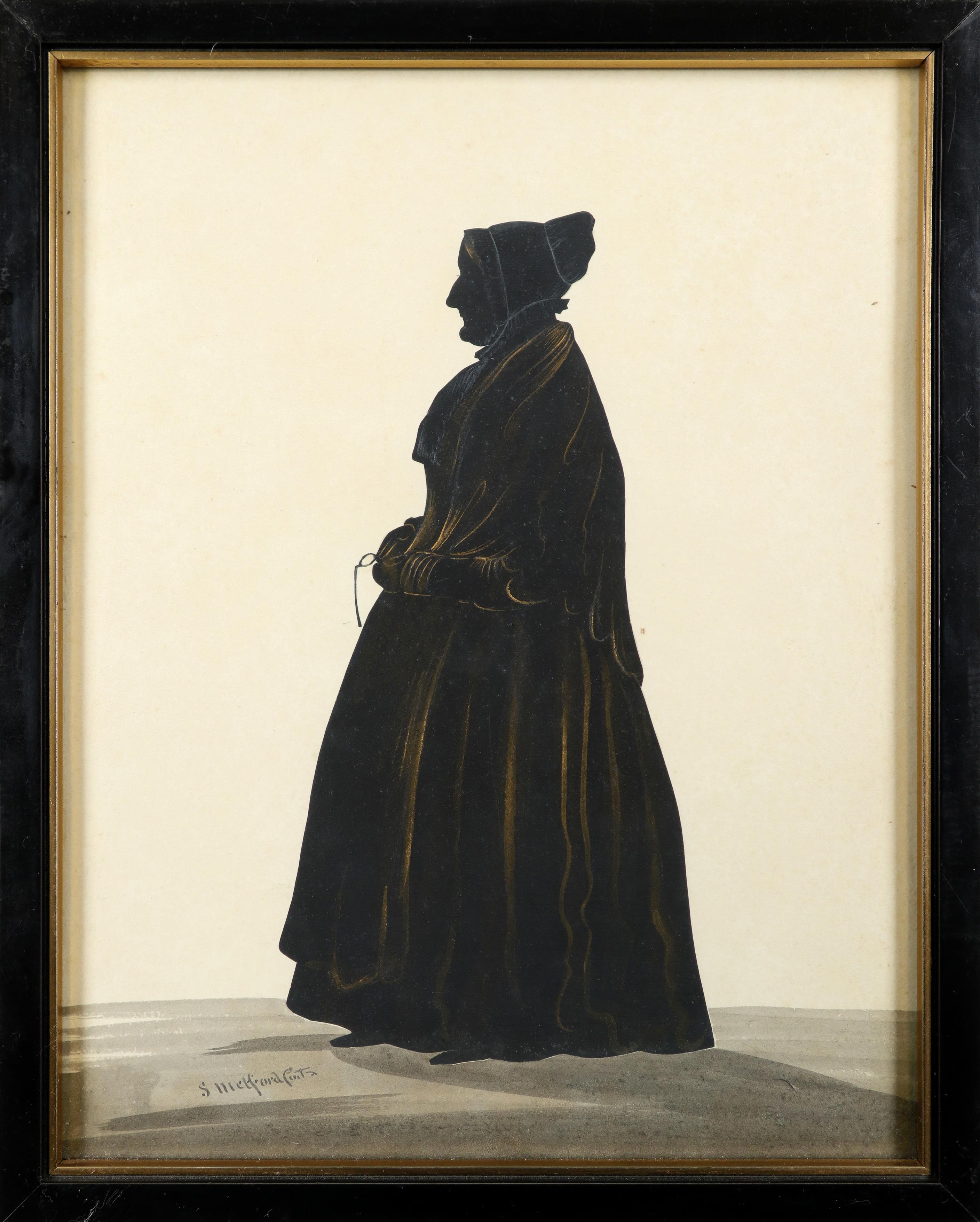 Samuel Metford (1810-1896) Silhouette of a gentleman, full-length, holding a newspaper; Silhouette - Image 11 of 12
