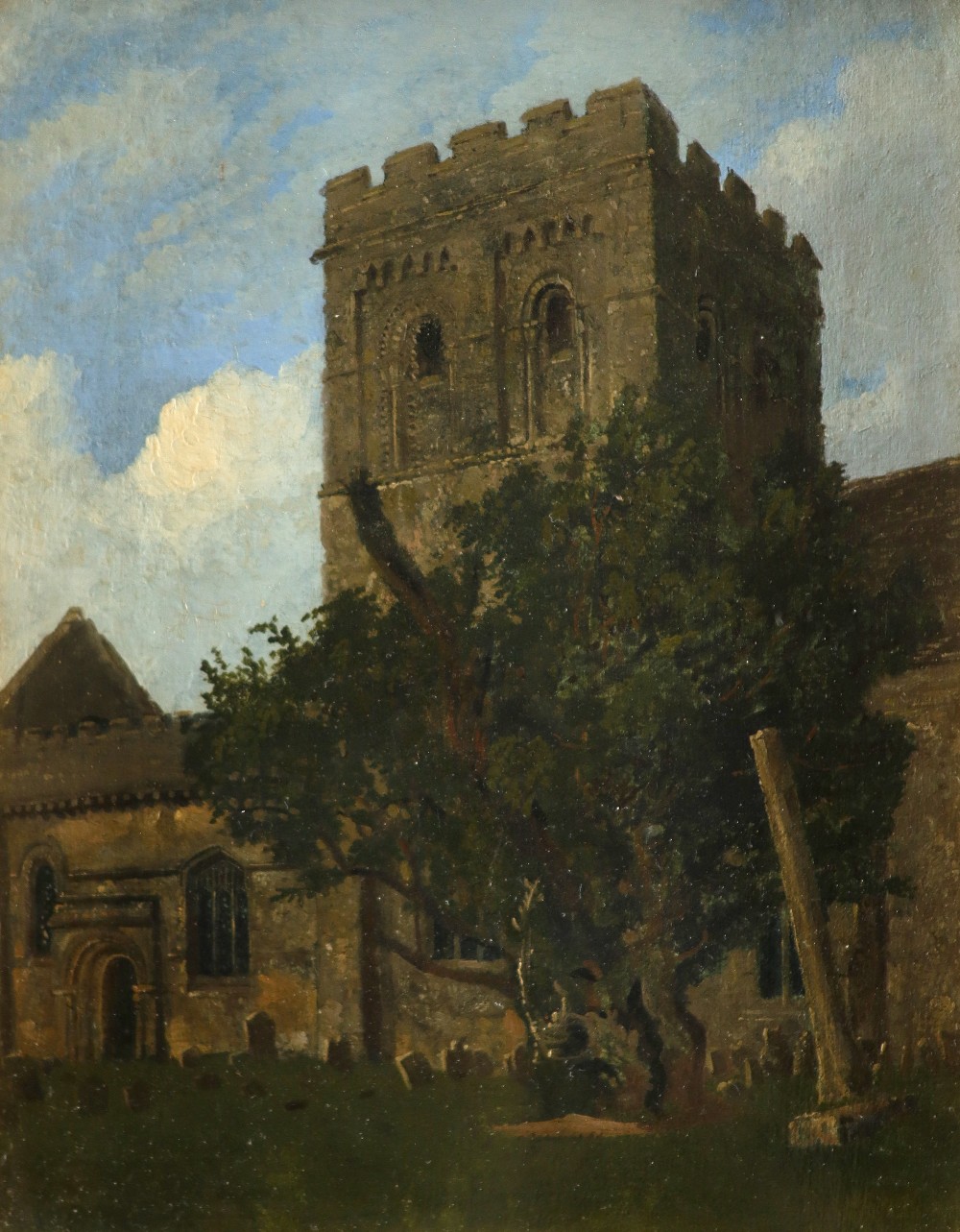 William Turner of Oxford (1782-1862) A view of the Church of St Mary the Virgin, Iffley, Oxfordshire