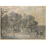 After John Nost Sartorius (1759-c.1828) Hunting series: Brushing into Cover; The Chase; At Fault;