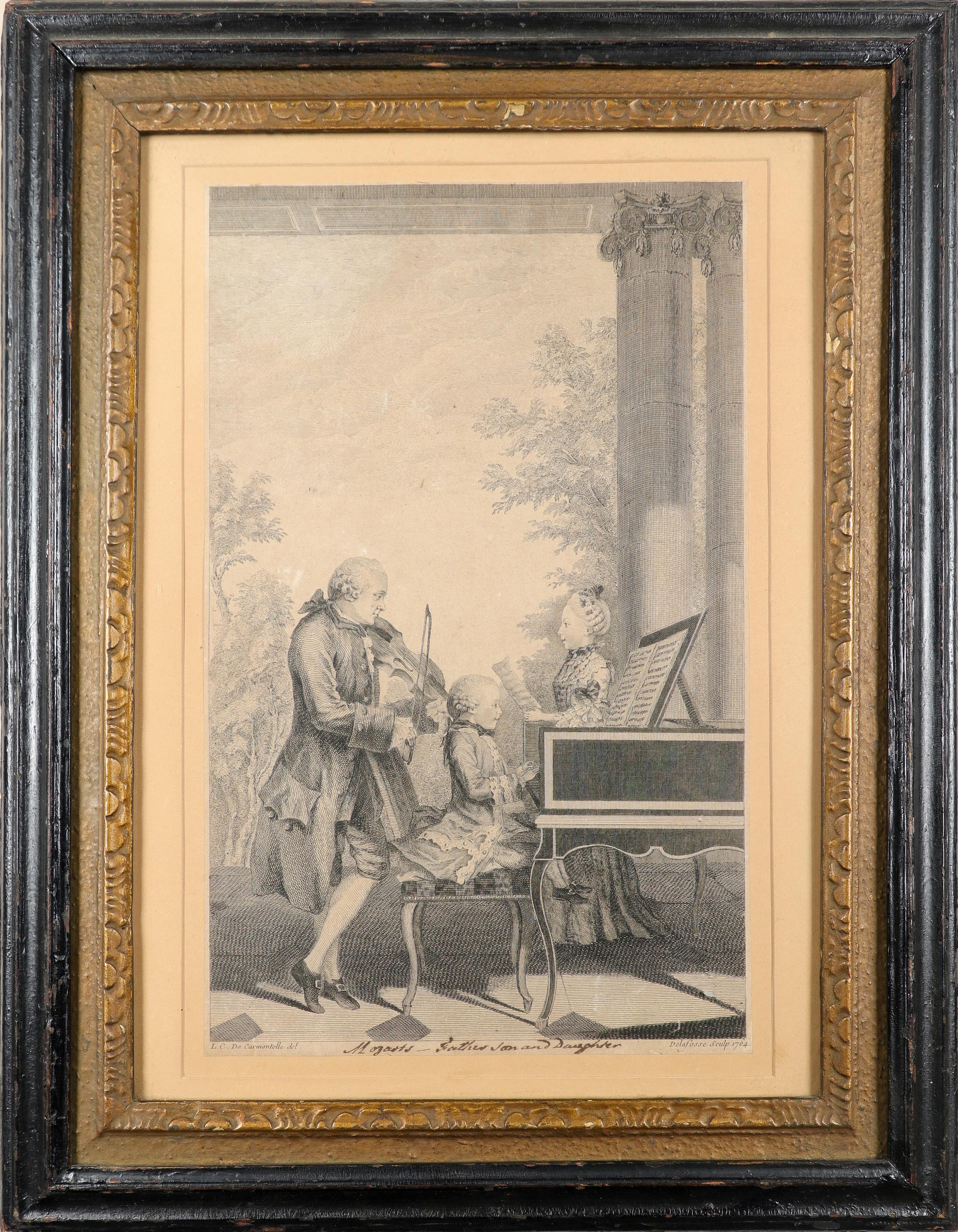 English School 1754 The Charming Brute A Satire on Handel Etching 33.2