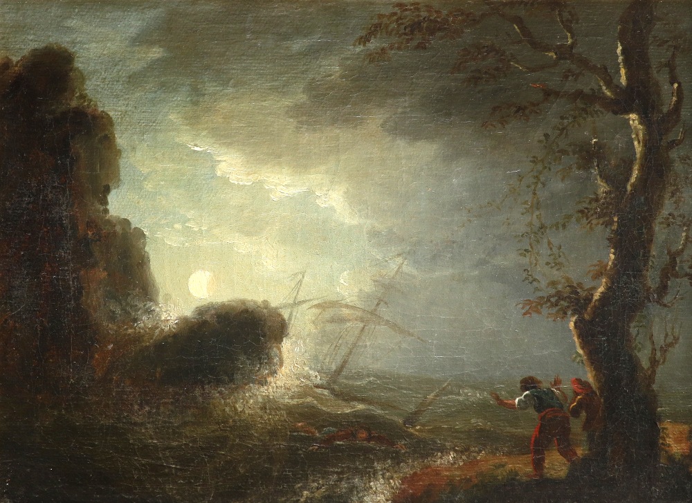 Follower of Charles-François Grenier de la Croix, called Lacroix de Marseille Shipwreck at night