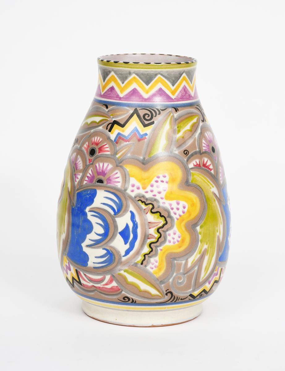 A Carter Stabler & Adams Poole Pottery vase designed by Truda Carter, painted by Margaret Holder,