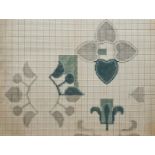 Charles Francis Annesley Voysey (1857-1941) Design for a Tomkinsons carpet, (Heart leaves)