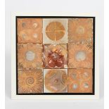 ‡Alan Caiger-Smith MBE (1930-2020) an Aldermaston Pottery nine tile panel, dated 2007, each tile