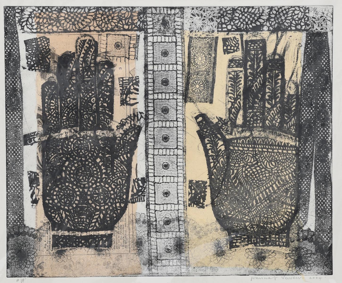 ‡Joanna Veevers (born 1960) Hands, 2004 lithograph on paper, mounted, The Percheron Horse after C