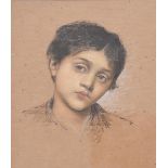 Evelyn De Morgan (1855-1919) Study of a Boy pastel on paper, framed unsigned 23.5 x 20cm.