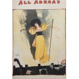 Anon All Abroad lithograph in colours, printed by David Allen & Sons, framed unsigned 76 x 50.5cm (
