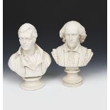 'William Shakespeare' a Copeland Crystal Palace Art Union Parian Ware bust designed by R Monti, on