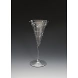 A James Powell & Sons Whitefriars flaring wine glass probably designed by Harry Powell, the