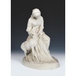 'Emily and The White Doe' a Copeland Parian Ware figure designed by F M Miller, cast Copeland mark