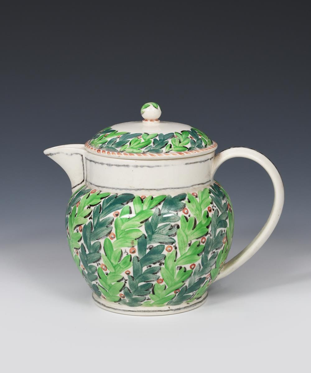A Wedgwood jug and cover painted by Louise Powell, model no.4036, shouldered, ovoid form, painted - Bild 2 aus 2