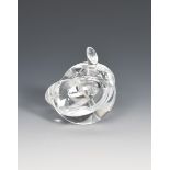 ‡Anthony Scala (born 1978) Orrery perfume bottle and stopper, cut and etched glass unsigned 5.5cm.