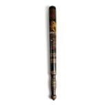 A GEORGE III PAINTED WOOD POLICEMAN'S TRUNCHEON SOMERSET, EARLY 19TH CENTURY painted with a crown