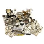 A mixed lot, comprising silver items: a modern wine coaster, of circular bellied form, Birmingham