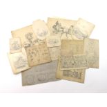 Barnett (Edward, 1815-1894), A collection of pencil drawings, mainly for Nathaniel Mills, the