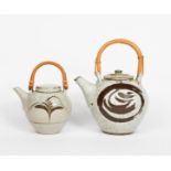 ‡David Leach OBE (1911-2005) a Lowerdown Pottery teapot and cover, painted in tenmoku and