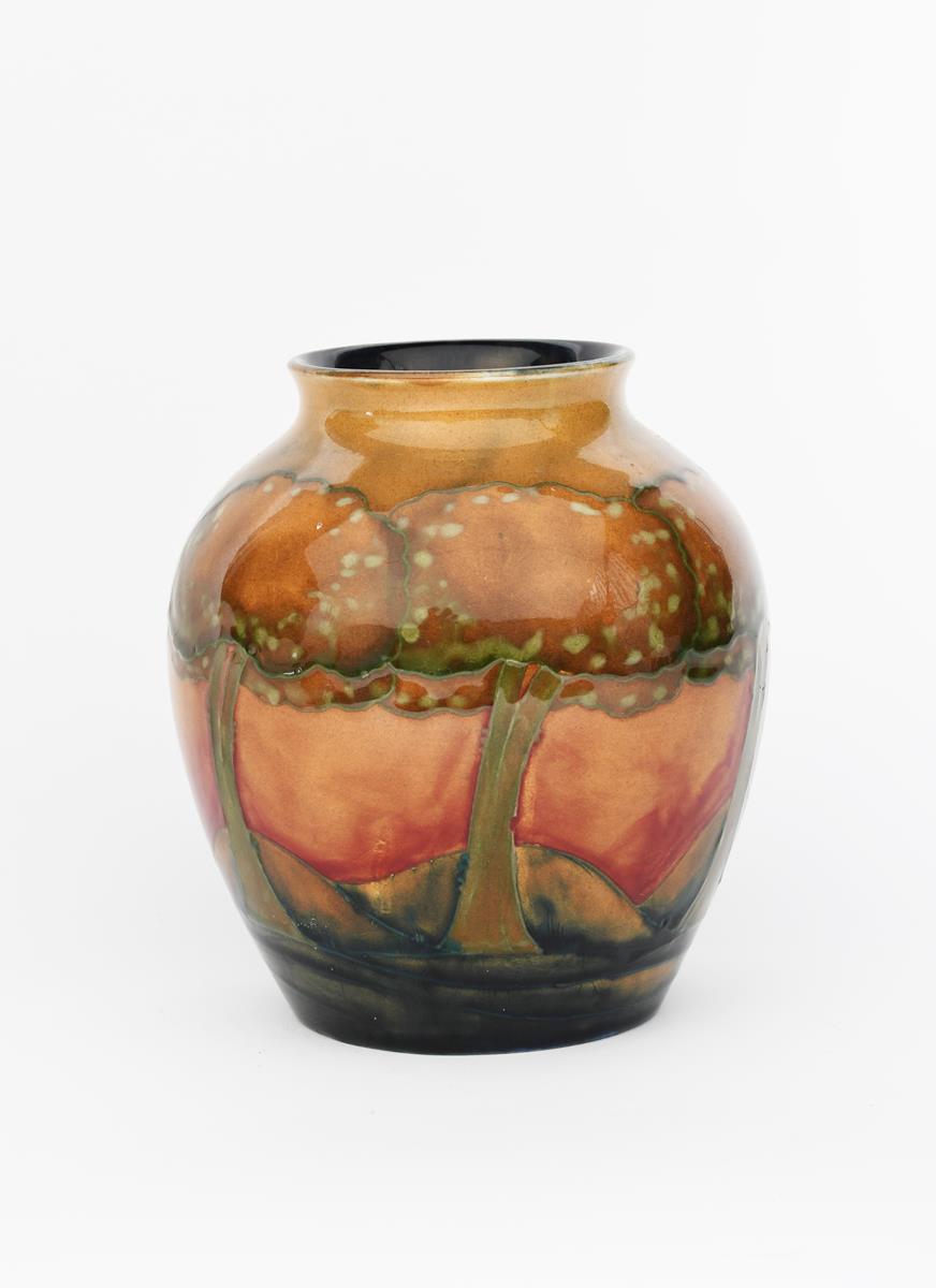 'Eventide' a Moorcroft Pottery vase designed by William Moorcroft, shouldered form, painted in