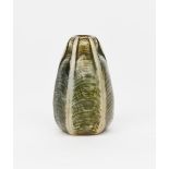A Martin Brothers stoneware gourd vase by Edwin & Walter Martin, shouldered form, modelled with