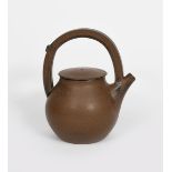‡Gordon Baldwin OBE, (born 1932) a rare stoneware teapot and cover, circa 1974, ovoid with short