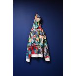 A Levi's limited edition Skull fleece hooded jacket designed by Damien Hirst, with original
